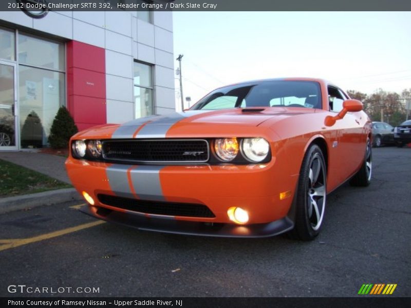 Header Orange / Dark Slate Gray 2012 Dodge Challenger SRT8 392