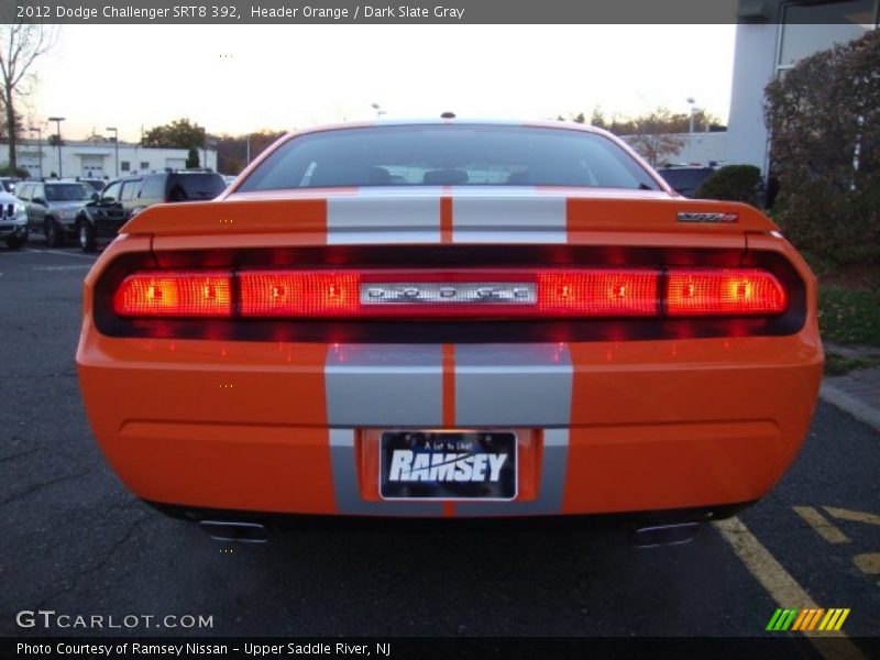 Header Orange / Dark Slate Gray 2012 Dodge Challenger SRT8 392
