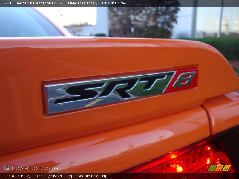 Header Orange / Dark Slate Gray 2012 Dodge Challenger SRT8 392