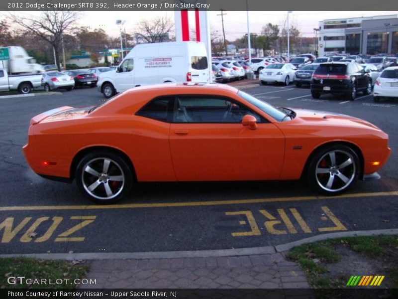 Header Orange / Dark Slate Gray 2012 Dodge Challenger SRT8 392