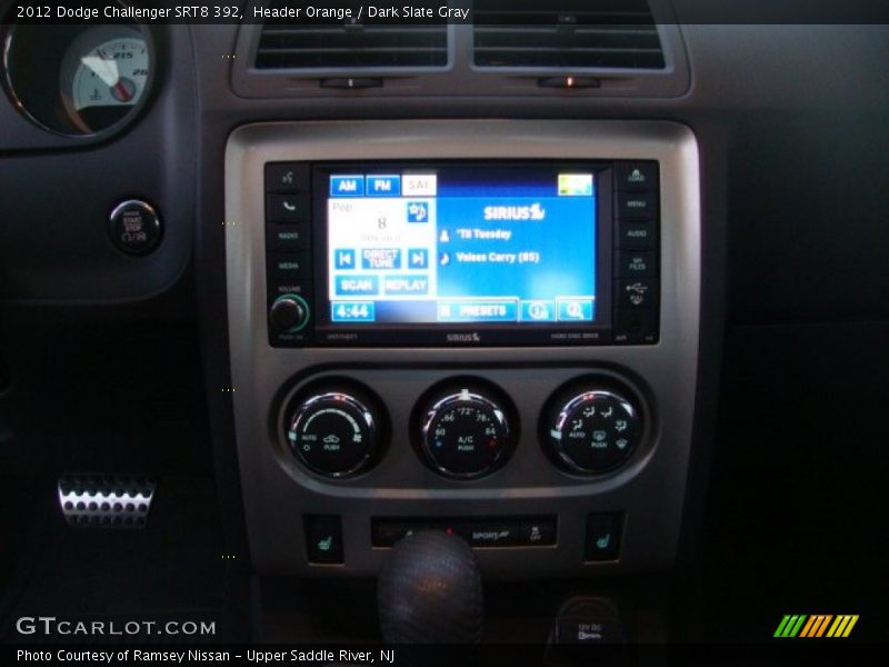 Header Orange / Dark Slate Gray 2012 Dodge Challenger SRT8 392