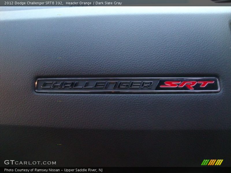 Header Orange / Dark Slate Gray 2012 Dodge Challenger SRT8 392