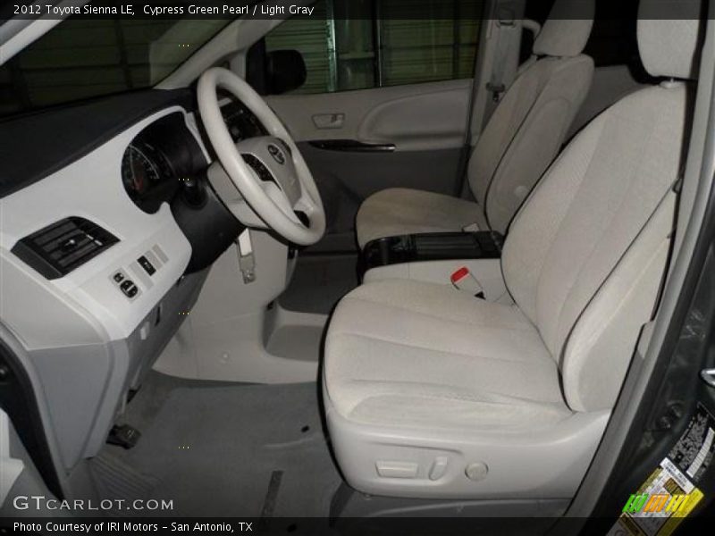 Cypress Green Pearl / Light Gray 2012 Toyota Sienna LE
