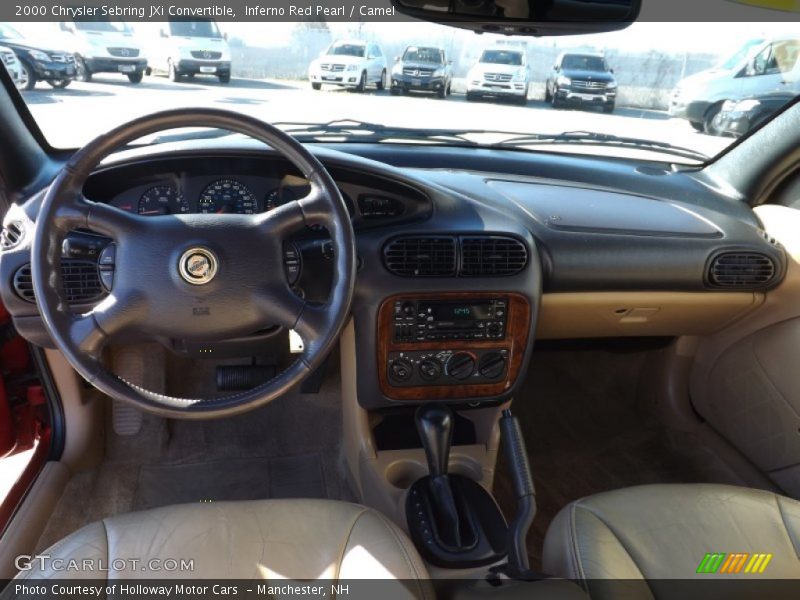 Inferno Red Pearl / Camel 2000 Chrysler Sebring JXi Convertible