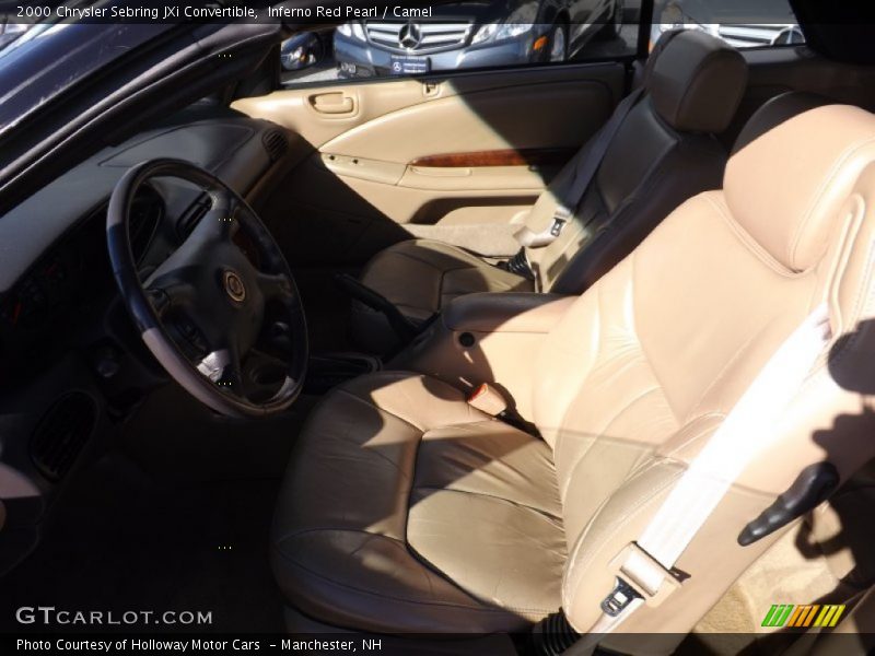 Inferno Red Pearl / Camel 2000 Chrysler Sebring JXi Convertible