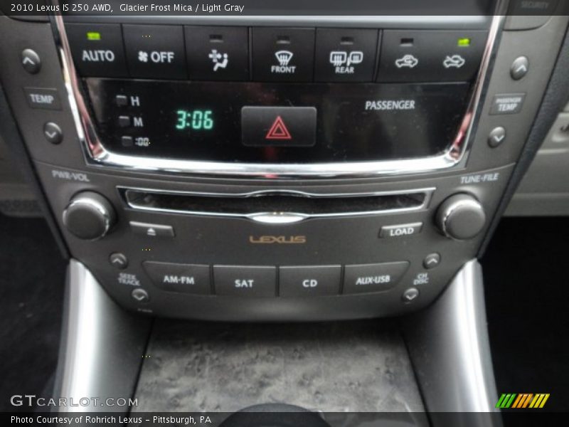 Glacier Frost Mica / Light Gray 2010 Lexus IS 250 AWD