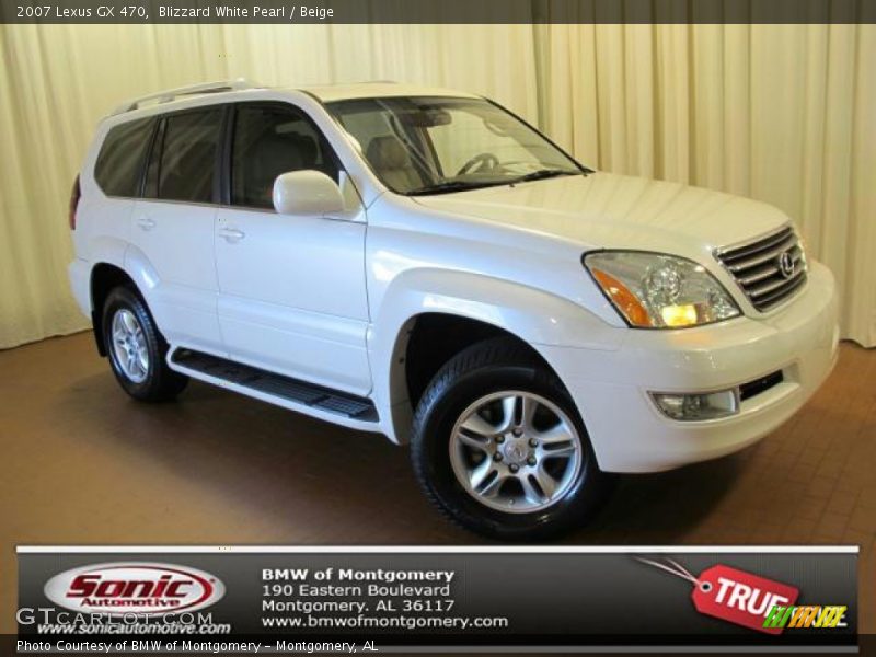 Blizzard White Pearl / Beige 2007 Lexus GX 470