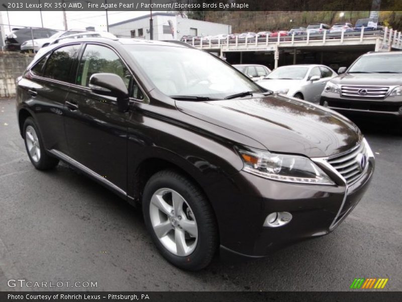 Fire Agate Pearl / Parchment/Espresso Birds Eye Maple 2013 Lexus RX 350 AWD