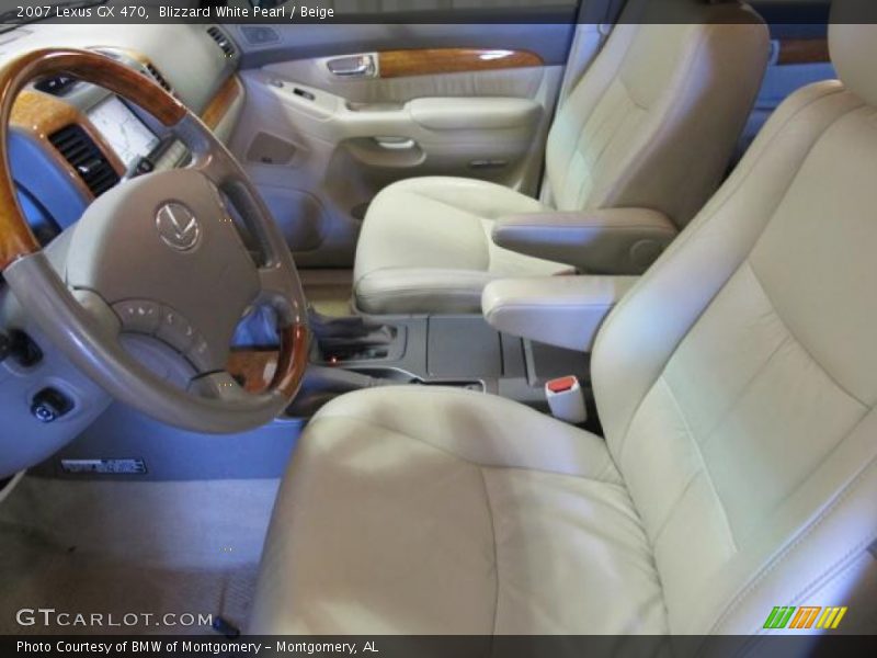 Blizzard White Pearl / Beige 2007 Lexus GX 470