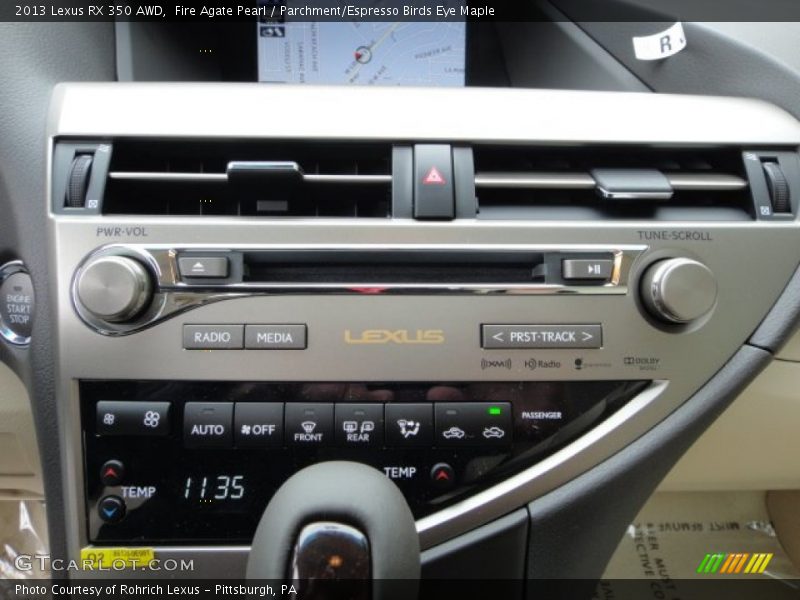 Fire Agate Pearl / Parchment/Espresso Birds Eye Maple 2013 Lexus RX 350 AWD