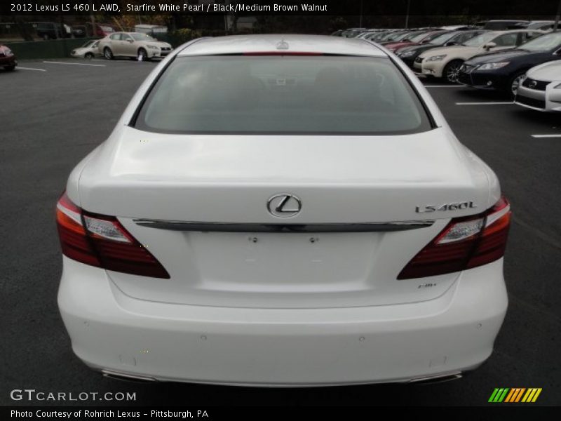 Starfire White Pearl / Black/Medium Brown Walnut 2012 Lexus LS 460 L AWD