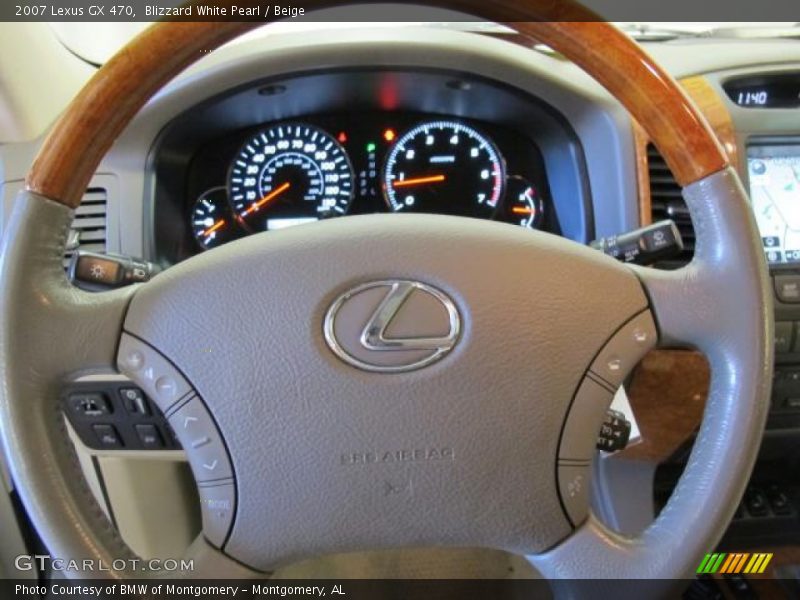 Blizzard White Pearl / Beige 2007 Lexus GX 470