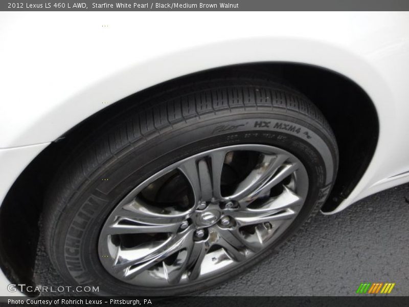 Starfire White Pearl / Black/Medium Brown Walnut 2012 Lexus LS 460 L AWD