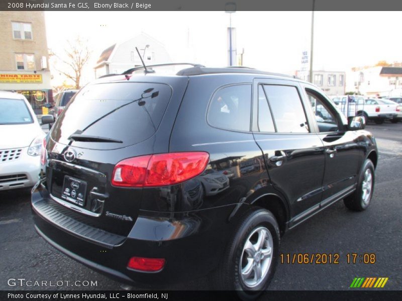 Ebony Black / Beige 2008 Hyundai Santa Fe GLS