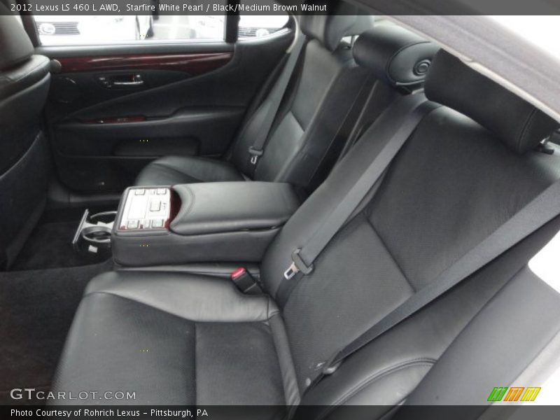 Starfire White Pearl / Black/Medium Brown Walnut 2012 Lexus LS 460 L AWD