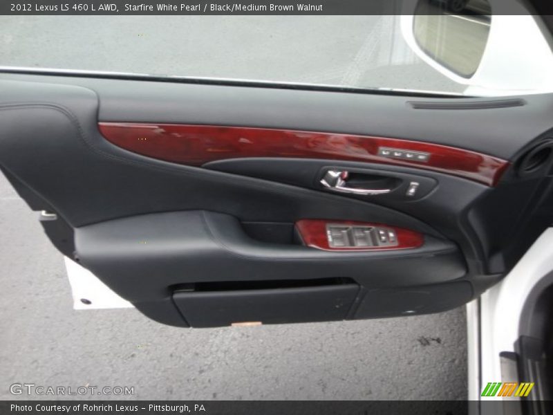 Starfire White Pearl / Black/Medium Brown Walnut 2012 Lexus LS 460 L AWD