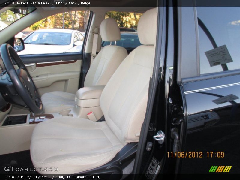 Ebony Black / Beige 2008 Hyundai Santa Fe GLS