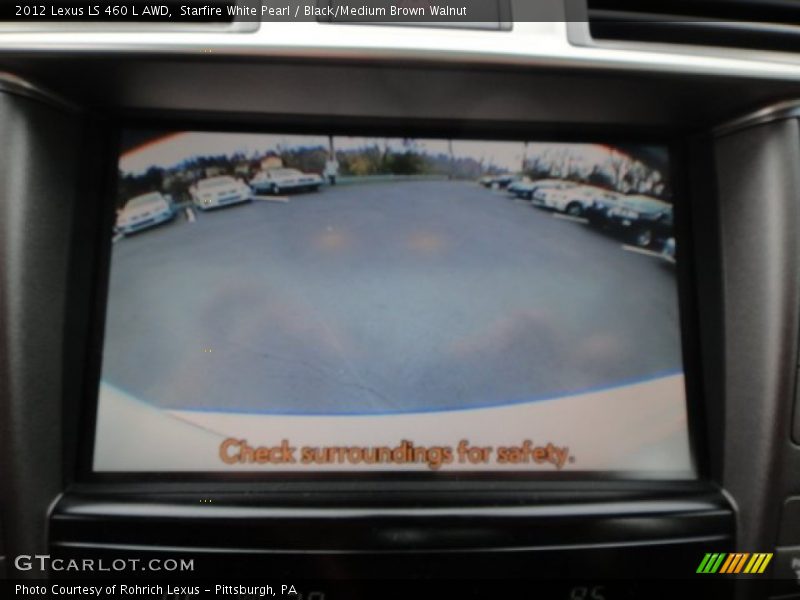 Starfire White Pearl / Black/Medium Brown Walnut 2012 Lexus LS 460 L AWD