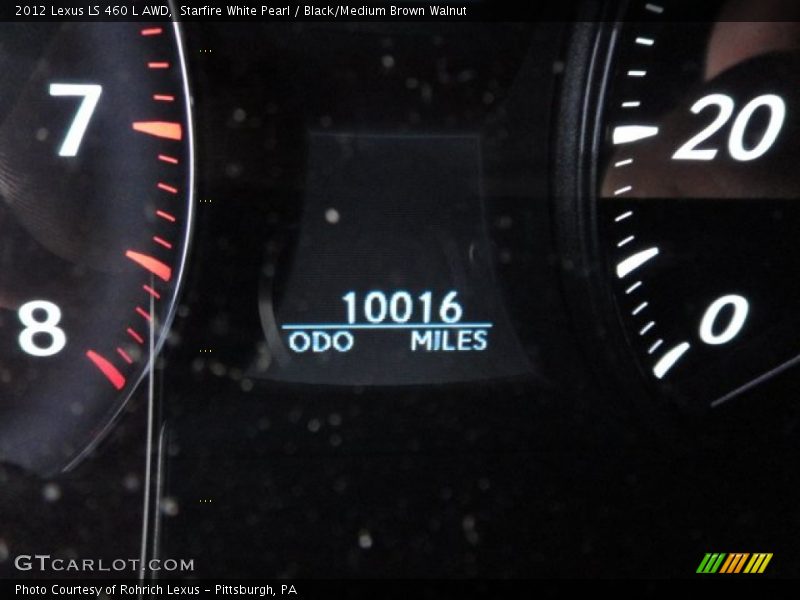Starfire White Pearl / Black/Medium Brown Walnut 2012 Lexus LS 460 L AWD