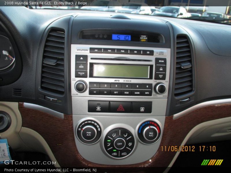 Ebony Black / Beige 2008 Hyundai Santa Fe GLS