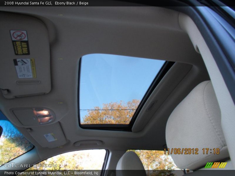 Ebony Black / Beige 2008 Hyundai Santa Fe GLS
