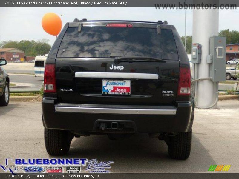 Black / Medium Slate Gray 2006 Jeep Grand Cherokee Overland 4x4