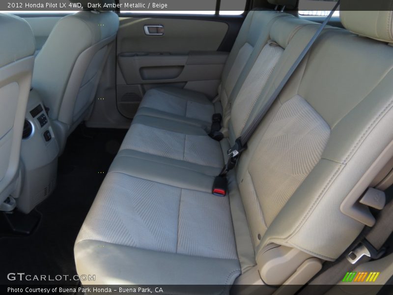 Dark Amber Metallic / Beige 2012 Honda Pilot LX 4WD