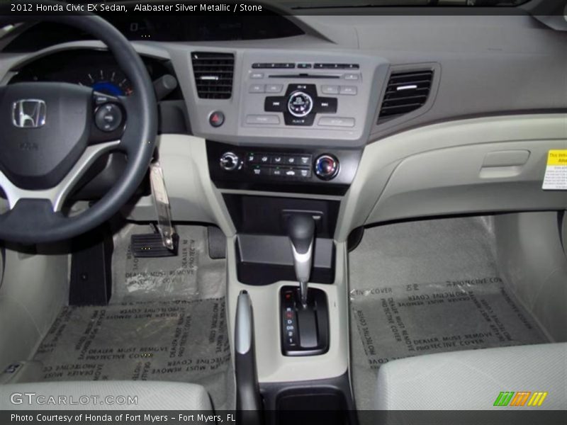 Alabaster Silver Metallic / Stone 2012 Honda Civic EX Sedan