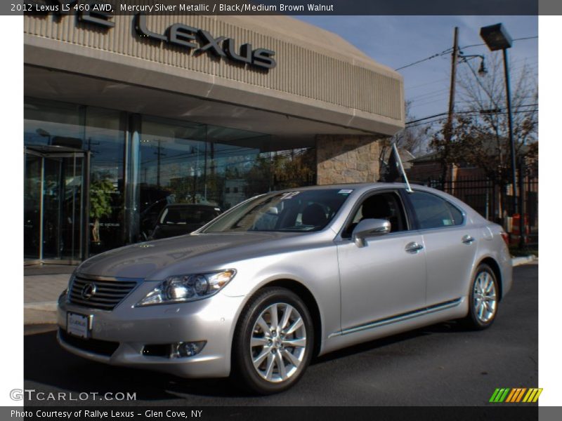 Mercury Silver Metallic / Black/Medium Brown Walnut 2012 Lexus LS 460 AWD