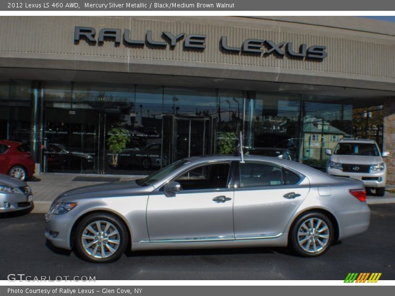 Mercury Silver Metallic / Black/Medium Brown Walnut 2012 Lexus LS 460 AWD