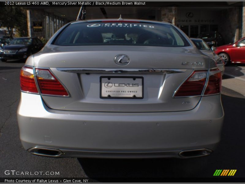 Mercury Silver Metallic / Black/Medium Brown Walnut 2012 Lexus LS 460 AWD