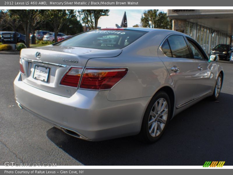 Mercury Silver Metallic / Black/Medium Brown Walnut 2012 Lexus LS 460 AWD