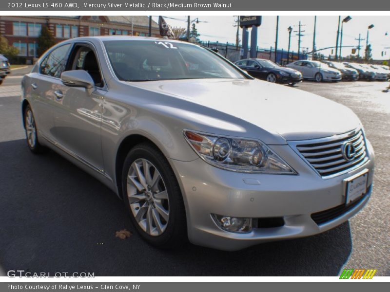 Mercury Silver Metallic / Black/Medium Brown Walnut 2012 Lexus LS 460 AWD