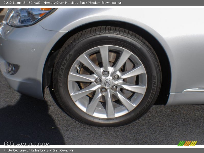 Mercury Silver Metallic / Black/Medium Brown Walnut 2012 Lexus LS 460 AWD