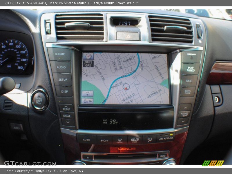 Mercury Silver Metallic / Black/Medium Brown Walnut 2012 Lexus LS 460 AWD