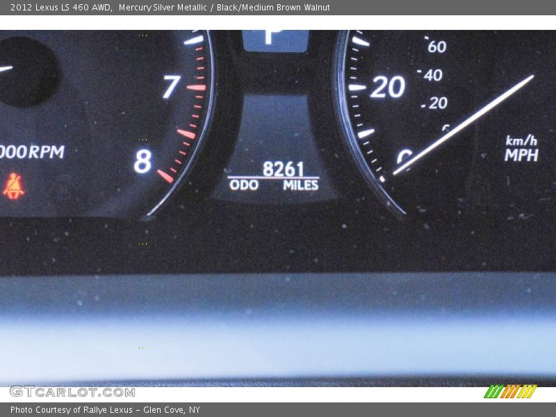 Mercury Silver Metallic / Black/Medium Brown Walnut 2012 Lexus LS 460 AWD