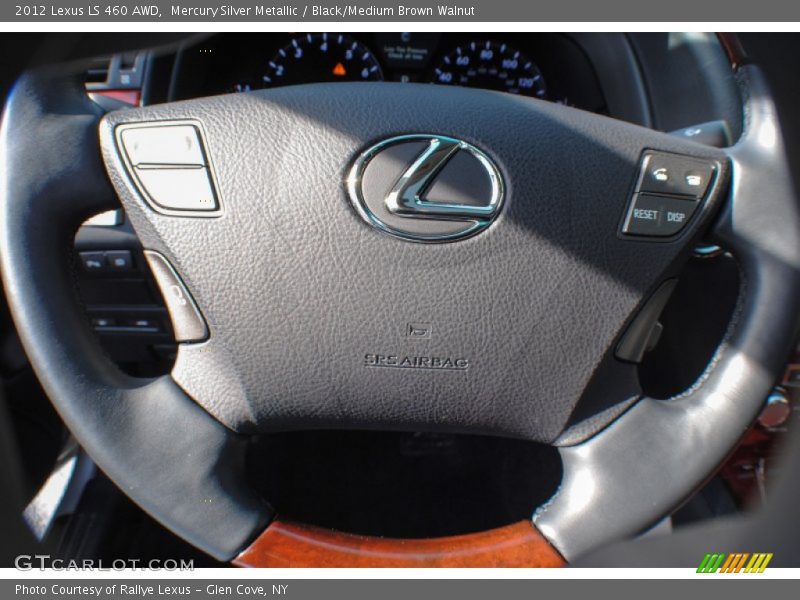 Mercury Silver Metallic / Black/Medium Brown Walnut 2012 Lexus LS 460 AWD