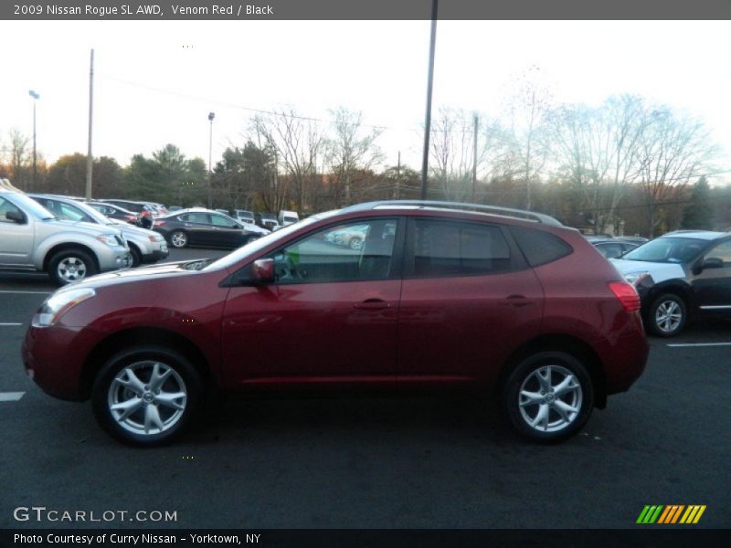 Venom Red / Black 2009 Nissan Rogue SL AWD