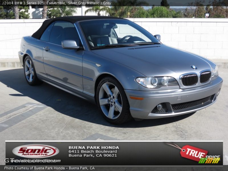 Silver Grey Metallic / Grey 2004 BMW 3 Series 325i Convertible