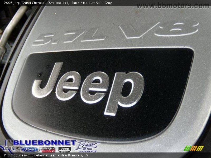 Black / Medium Slate Gray 2006 Jeep Grand Cherokee Overland 4x4