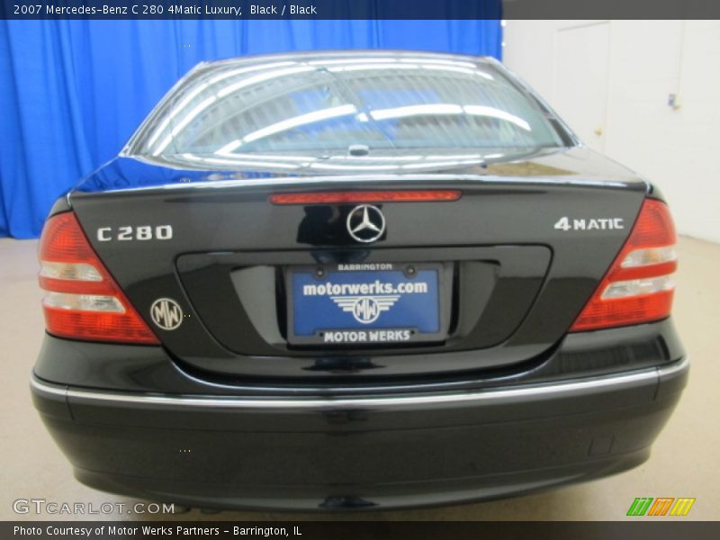 Black / Black 2007 Mercedes-Benz C 280 4Matic Luxury