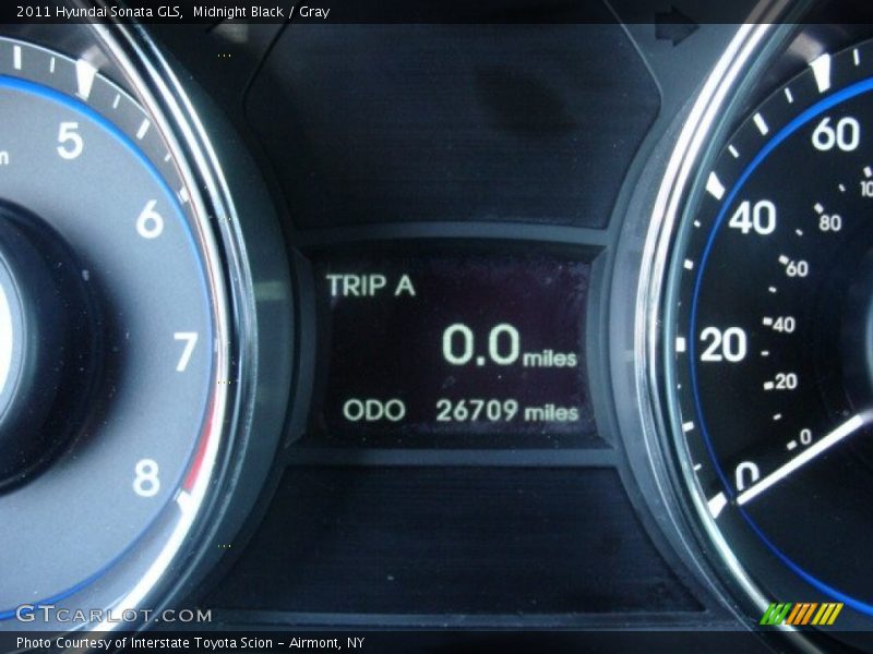 Midnight Black / Gray 2011 Hyundai Sonata GLS