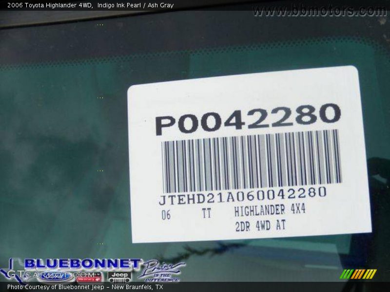 Indigo Ink Pearl / Ash Gray 2006 Toyota Highlander 4WD