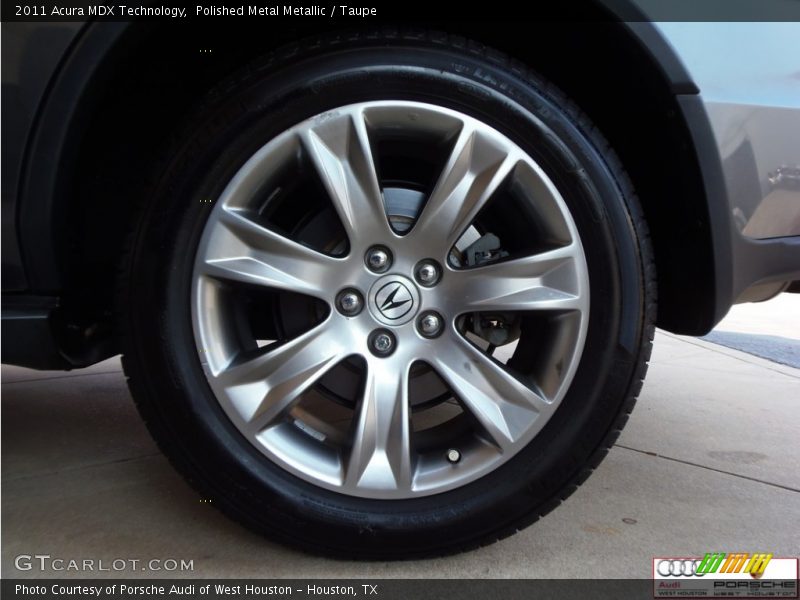 Polished Metal Metallic / Taupe 2011 Acura MDX Technology