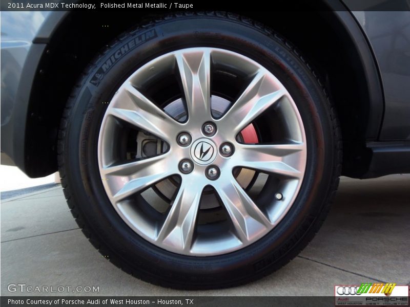 Polished Metal Metallic / Taupe 2011 Acura MDX Technology
