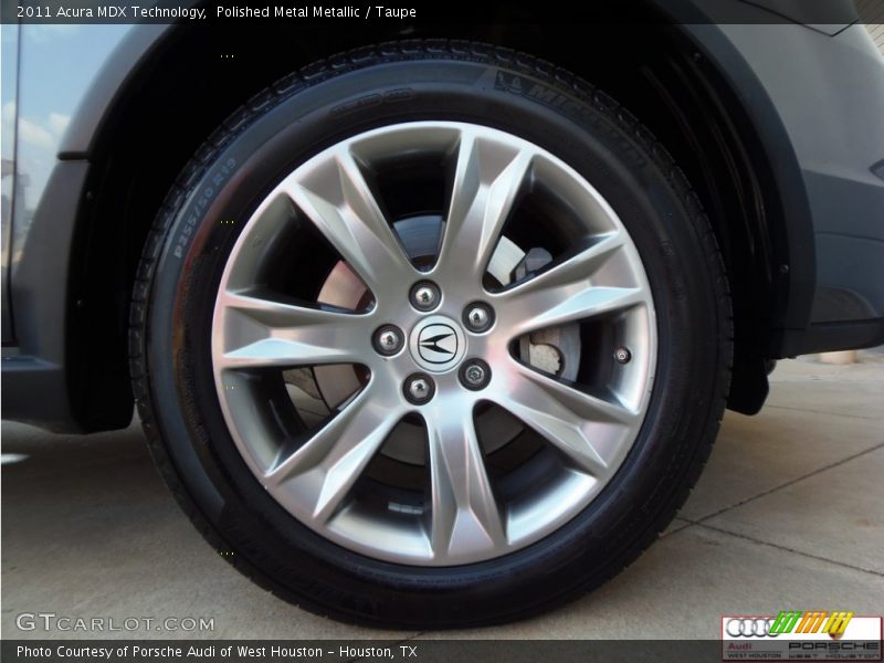 Polished Metal Metallic / Taupe 2011 Acura MDX Technology