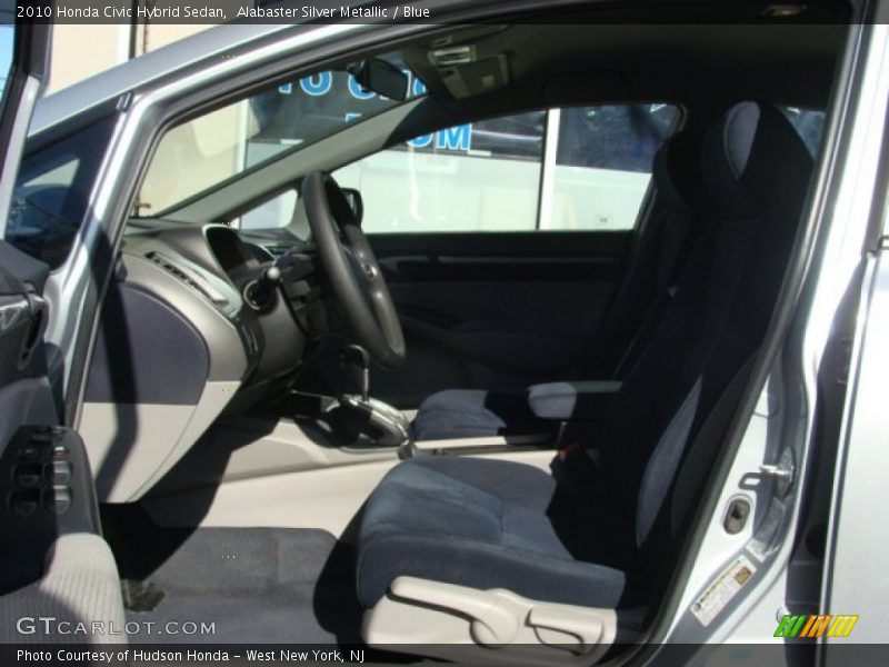 Alabaster Silver Metallic / Blue 2010 Honda Civic Hybrid Sedan