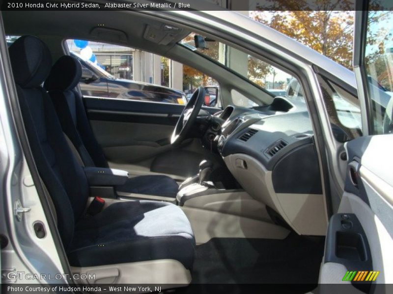Alabaster Silver Metallic / Blue 2010 Honda Civic Hybrid Sedan