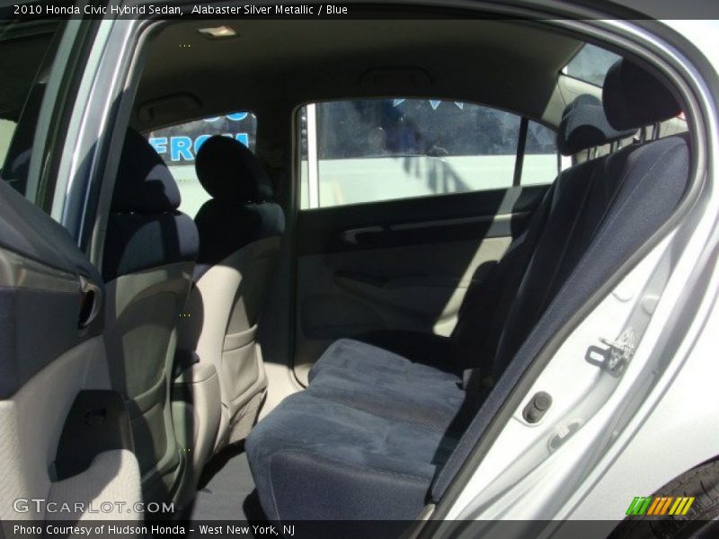 Alabaster Silver Metallic / Blue 2010 Honda Civic Hybrid Sedan