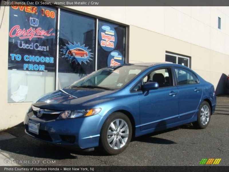 Atomic Blue Metallic / Gray 2010 Honda Civic EX Sedan